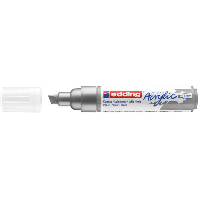 Acrylmarker edding e-5000 breed zilver