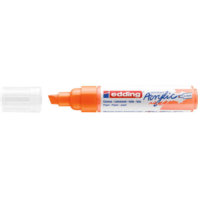 Acrylmarker edding e-5000 breed neon oranje