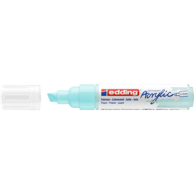 Acrylmarker edding e-5000 breed pastel blauw