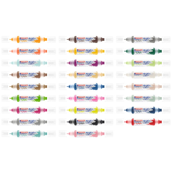 Acrylmarker edding e-5400 3D double liner geelgroen