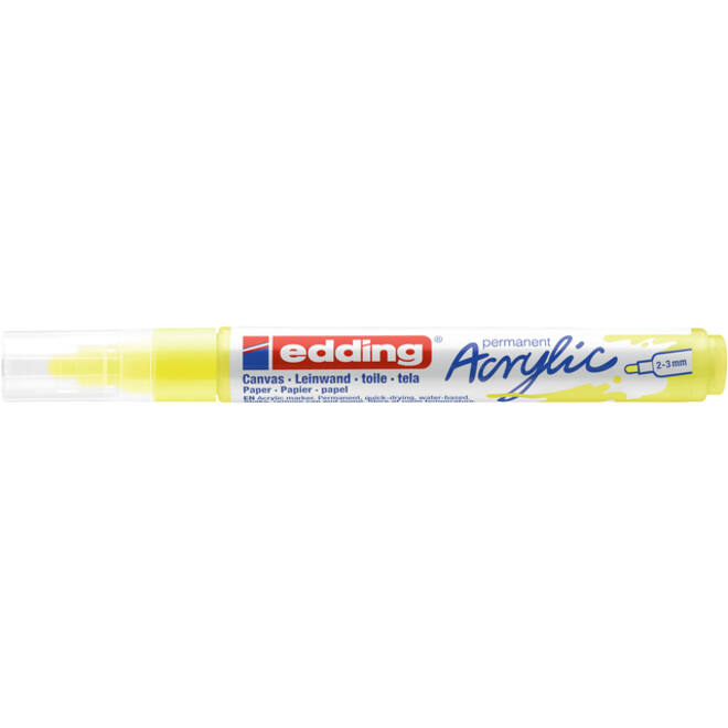 Acrylmarker edding e-5100 medium neon geel
