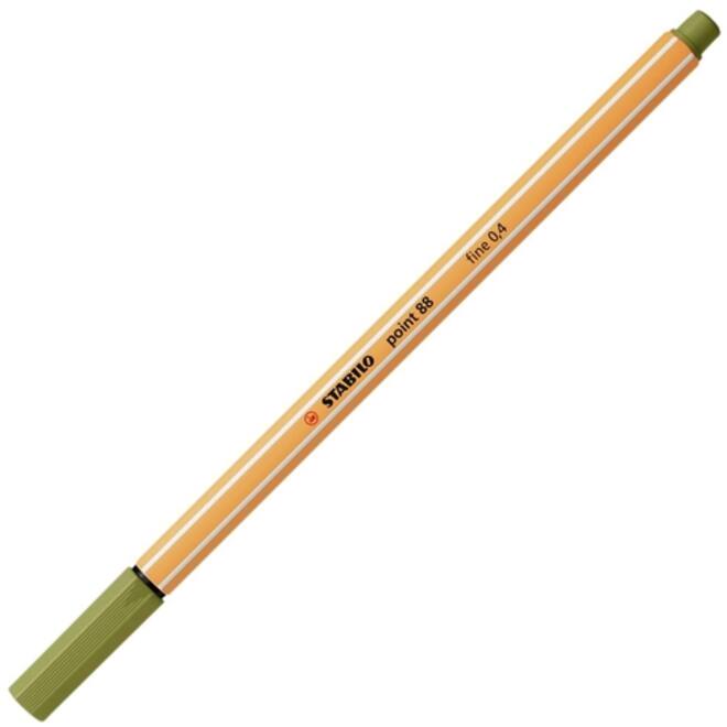 Fineliner STABILO point 88/37 fijn moddergroen