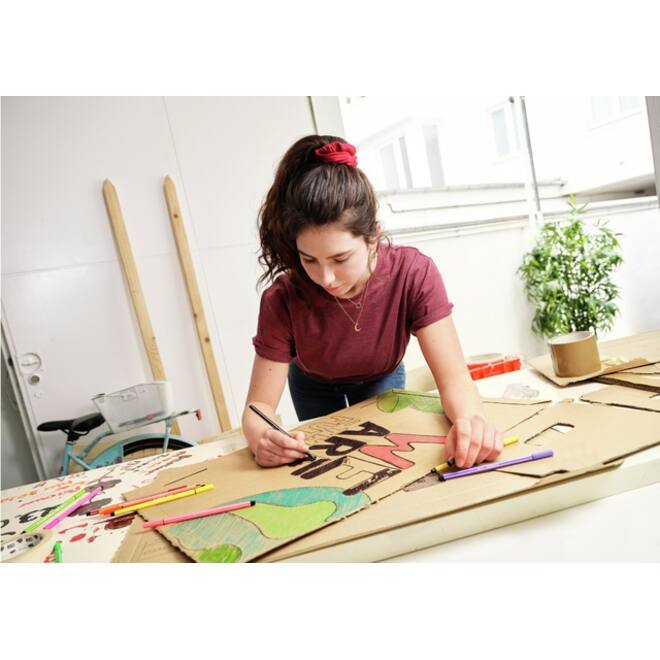Viltstift STABILO Pen 68/49 medium aardbeienrood