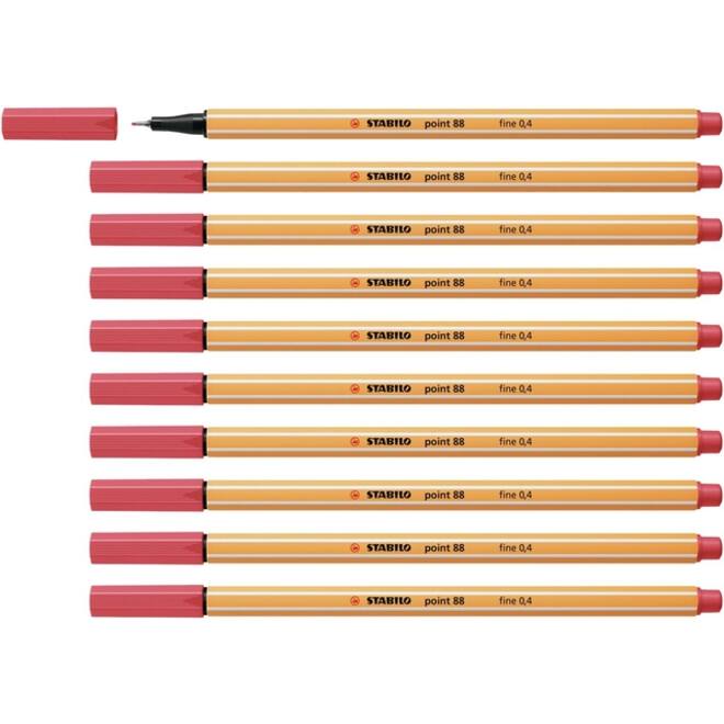 Fineliner STABILO point 88/47 fijn roestig rood
