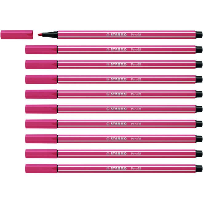 Viltstift STABILO Pen 68/47 medium roestig rood