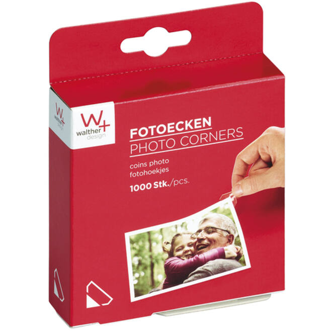 Fotohoeken walther design 10x15mm transparant 1000 stuks