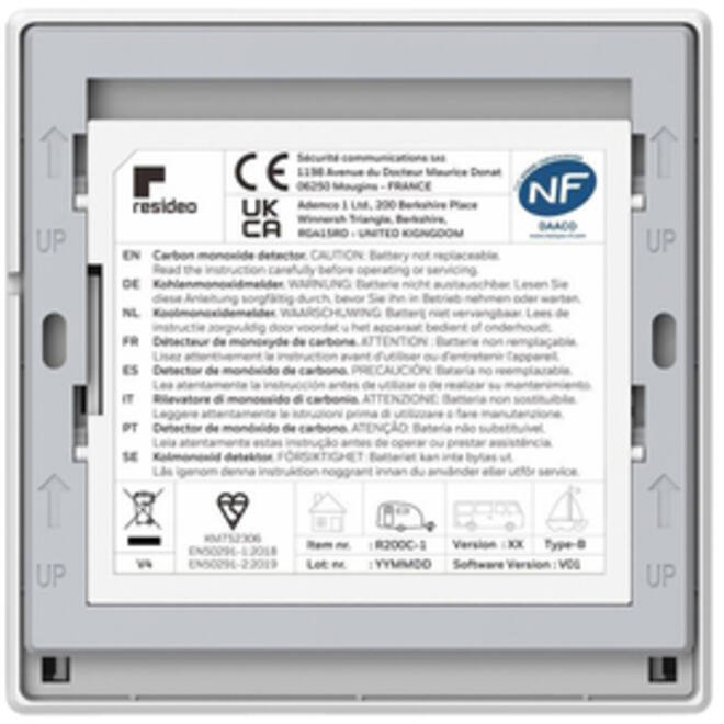 Koolmonoxidemelder Honeywell inclusief 3V batterij