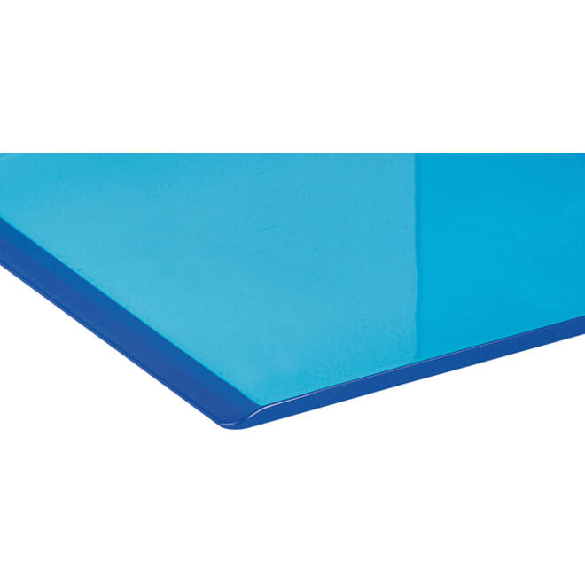 Boekensteun MAUL 10x10x13cm acryl set 2 neon blauw transparant