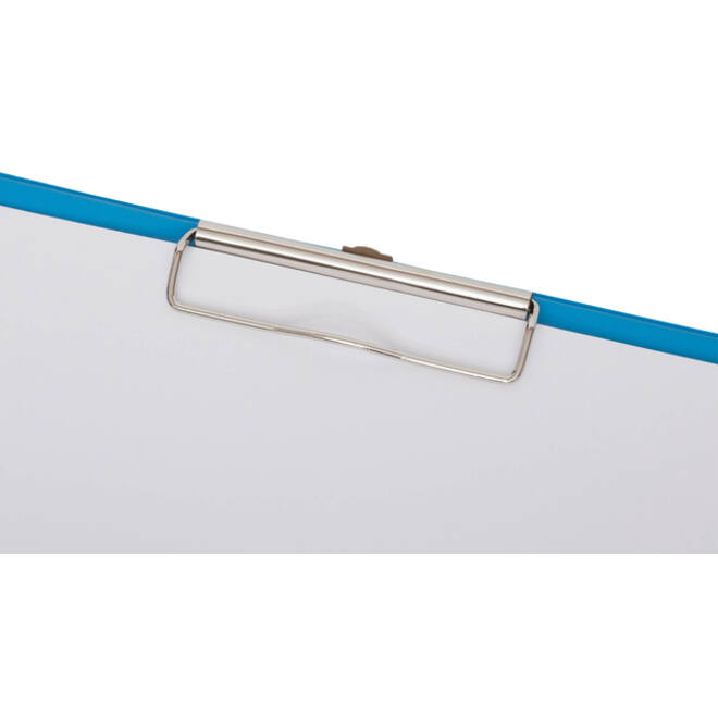 Klembordmap MAUL A4 staand met penlus PVC neon lichtblauw