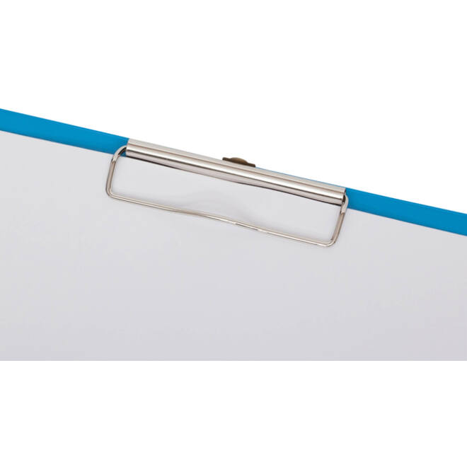Klembordmap MAUL A4 staand met penlus PVC neon lichtblauw