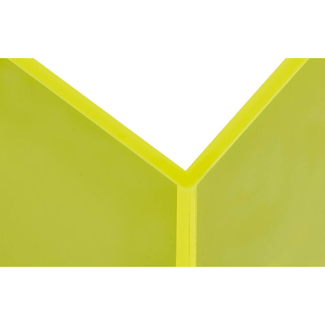 Boekensteun MAUL 10x10x13cm acryl set 2 neon geel transparant