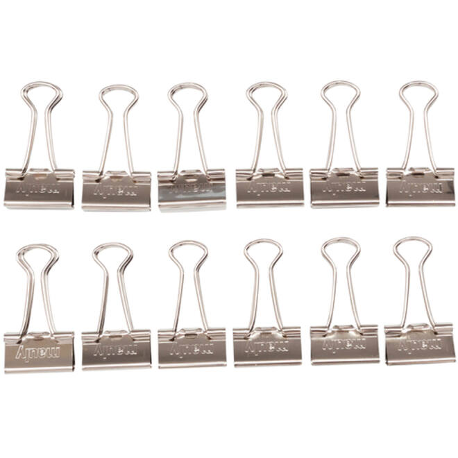 Papierklem MAUL 215 foldback 19mm capaciteit 7mm zilver