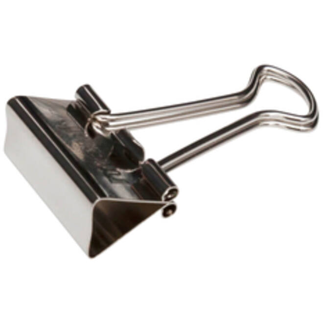 Papierklem MAUL 215 foldback 19mm capaciteit 7mm zilver