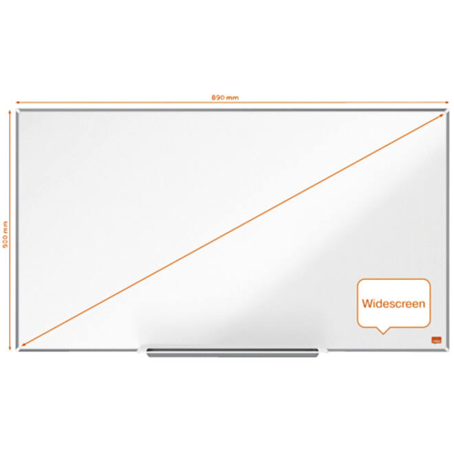Whiteboard Nobo Impression Pro Widescreen 50x89cm staal