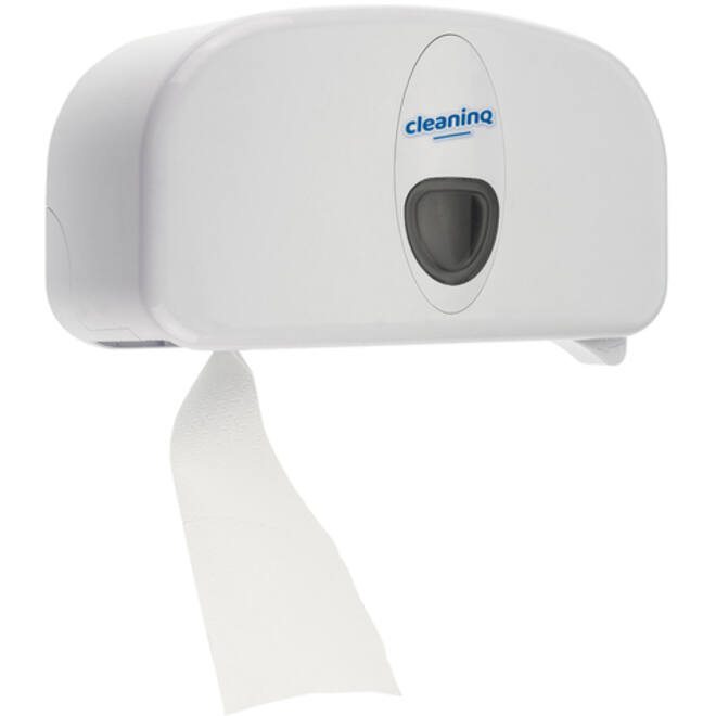 Dispenser Cleaninq Duo Toiletpapier wit