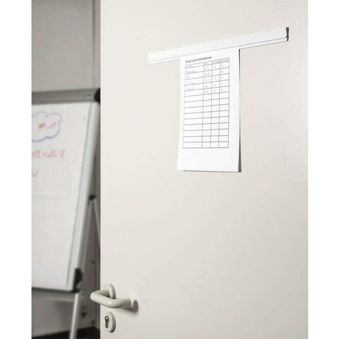 Wandlijst MAUL Express papierrail 50cm zelfklevend wit
