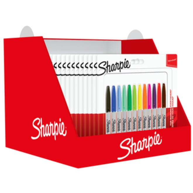 Viltstift Sharpie rond fijn assorti blister à 12 stuks