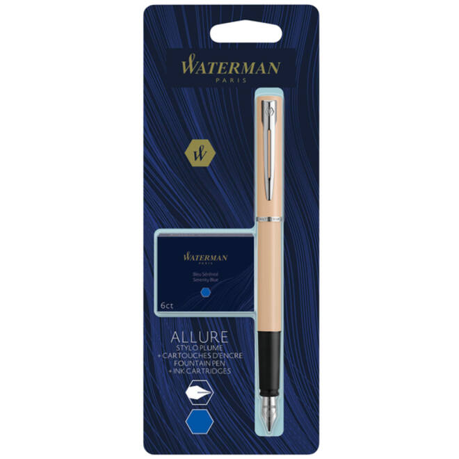 Vulpen Waterman Allure assorti pastel + inktpatronen Blauw