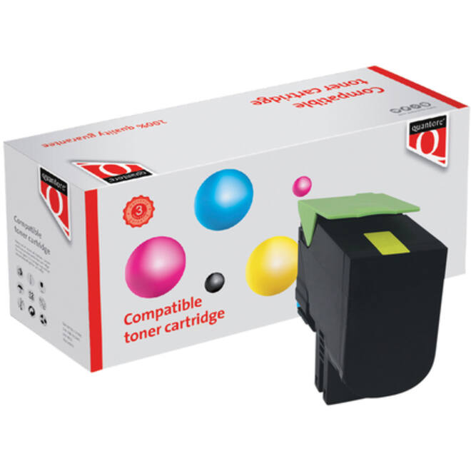 Tonercartridge Quantore alternatief tbv Lexmark 80C2SY0 geel