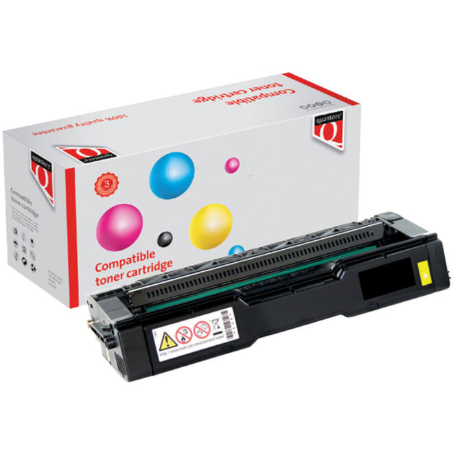 Toner Quantore alternatief tbv Ricoh 406482 geel