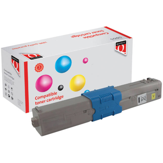 Toner Quantore alternatief tbv Oki 46471101 geel