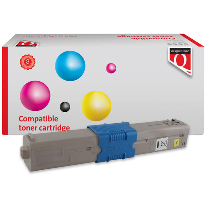 Toner Quantore alternatief tbv Oki 46507613 geel