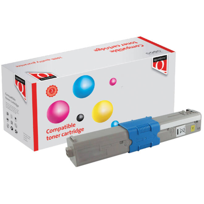 Toner Quantore alternatief tbv Oki 44973509 geel