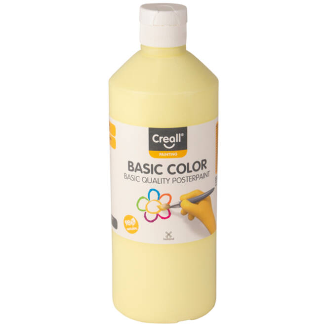 Plakkaatverf Creall basic pastel geel 500ml