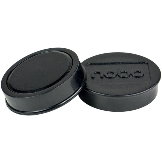 Magneet Nobo 38mm 2500gr zwart 10 stuks