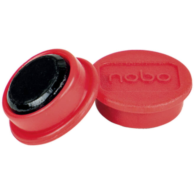 Magneet Nobo 24mm 600gr rood 10 stuks
