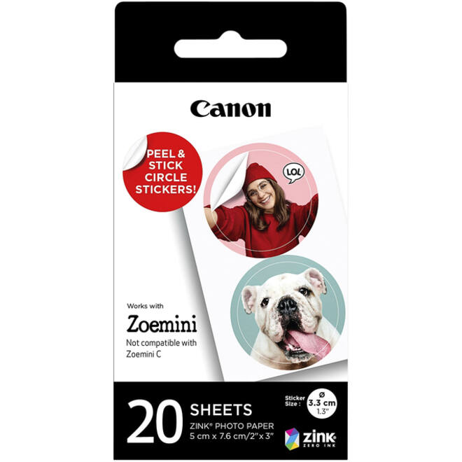 Fotopapier Canon Zoemini ZP-2030-2C 20vel