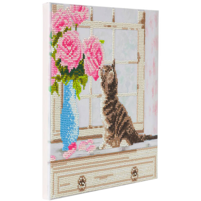 Diamondpainting Crystal Art Kit Kat 30x30cm