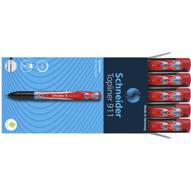 Fineliner Schneider Topliner 911 0.4mm rood