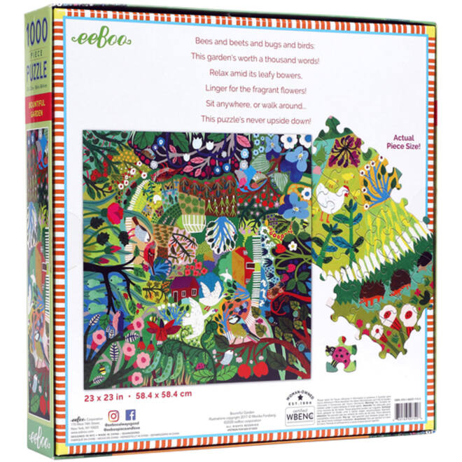 Puzzel Eeboo Bountiful Garden 1000 stuks
