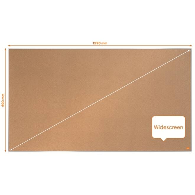 Prikbord Nobo Impression Pro Widescreen 69x122cm kurk