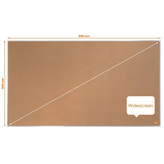 Prikbord Nobo Impression Pro Widescreen 50x89cm kurk