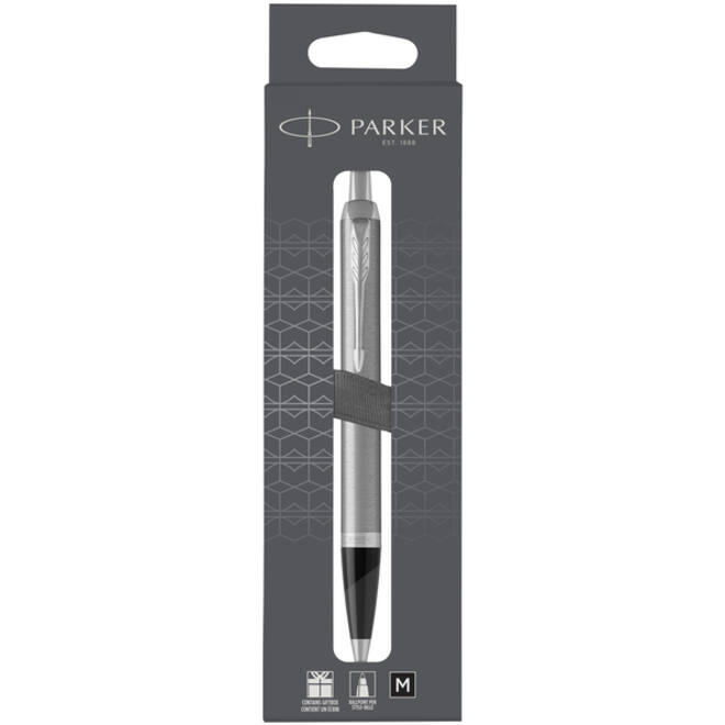 Balpen Parker IM stainless steel CT M blister à 1 stuk