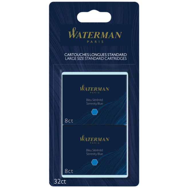 Inktpatroon Waterman internationaal Florida blauw blister à 10 stuks