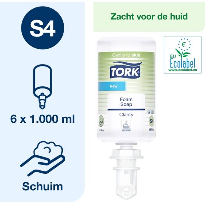 Handzeep Tork Clarity S4 foam 1000ml 520201