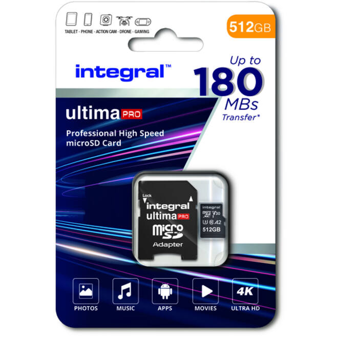 Geheugenkaart Integral microSDXC 512GB