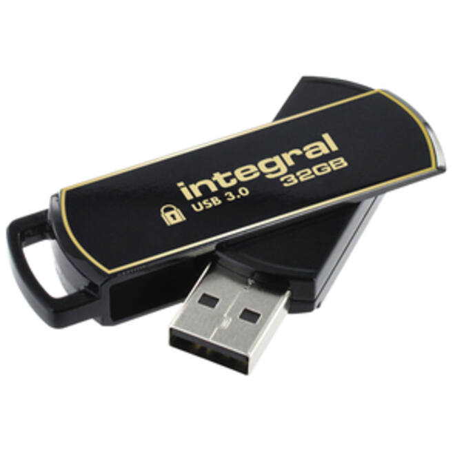 USB-stick Integral 3.0 Secure 360 32GB zwart