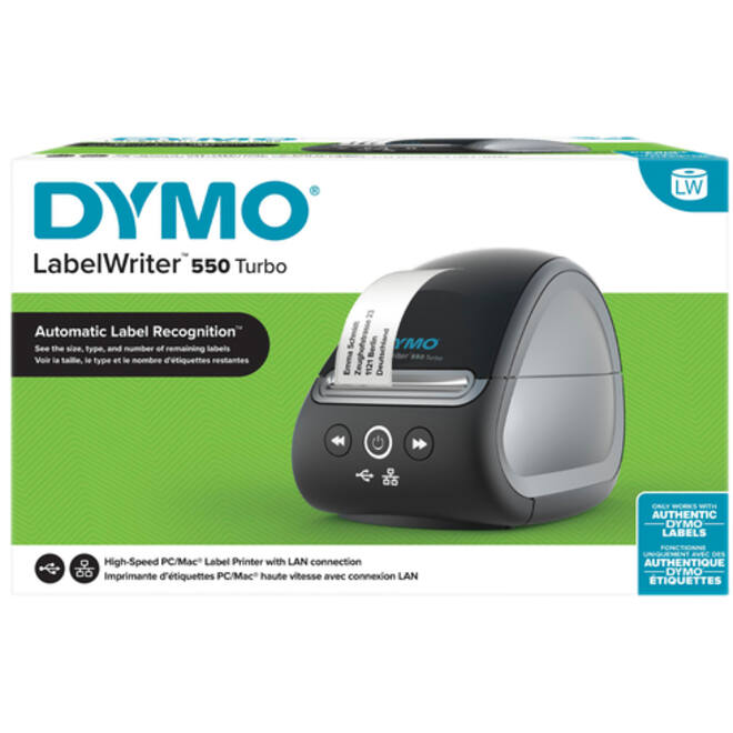 Labelprinter Dymo LabelWriter 550 Turbo desktop zwart