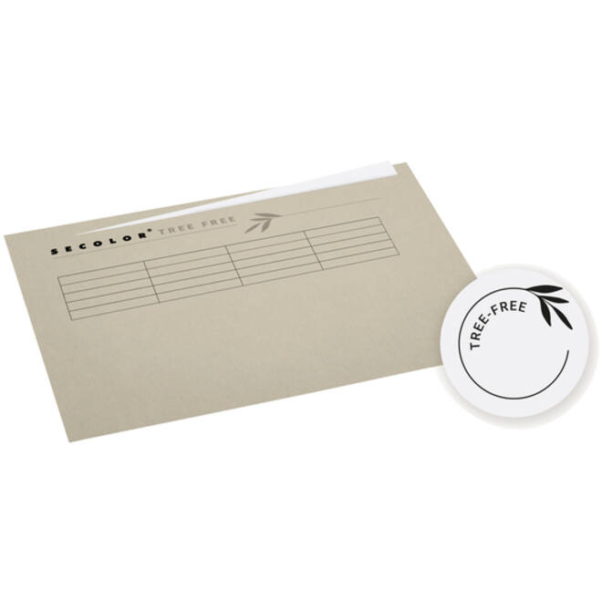 Vouwmap Djois Tree-Free folio ongelijk 226gr beige