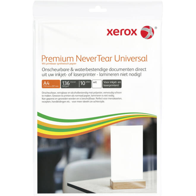 Nevertear Xerox Premium Universal A4 polyester 136micron wit 10vel