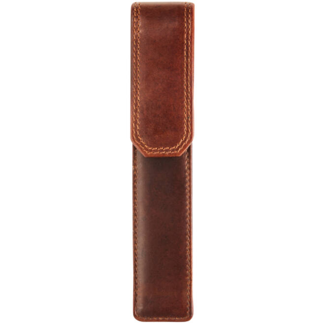 Pennenetui Maverick The Original 1delig leer bruin