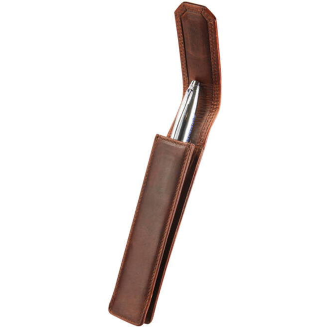 Pennenetui Maverick The Original 1delig leer bruin