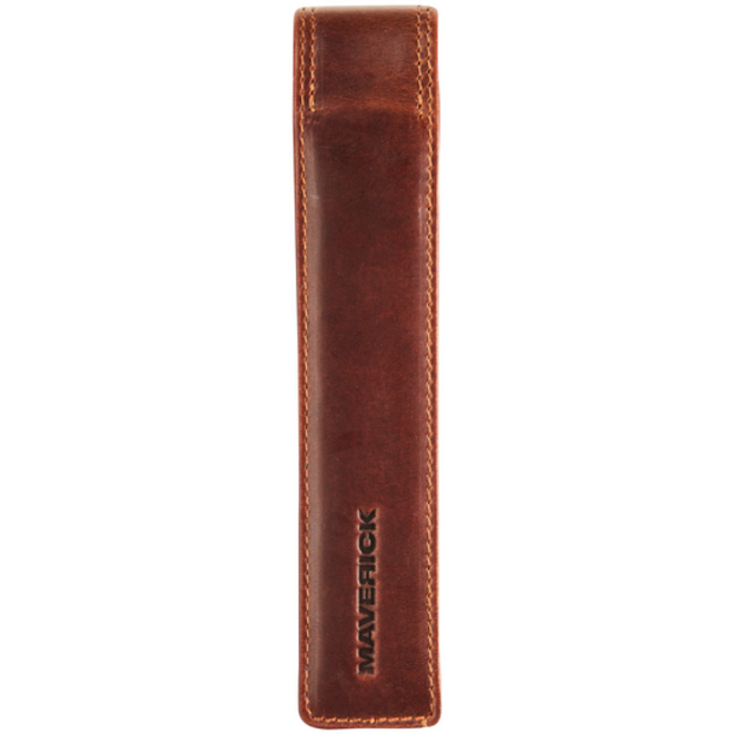 Pennenetui Maverick The Original 1delig leer bruin