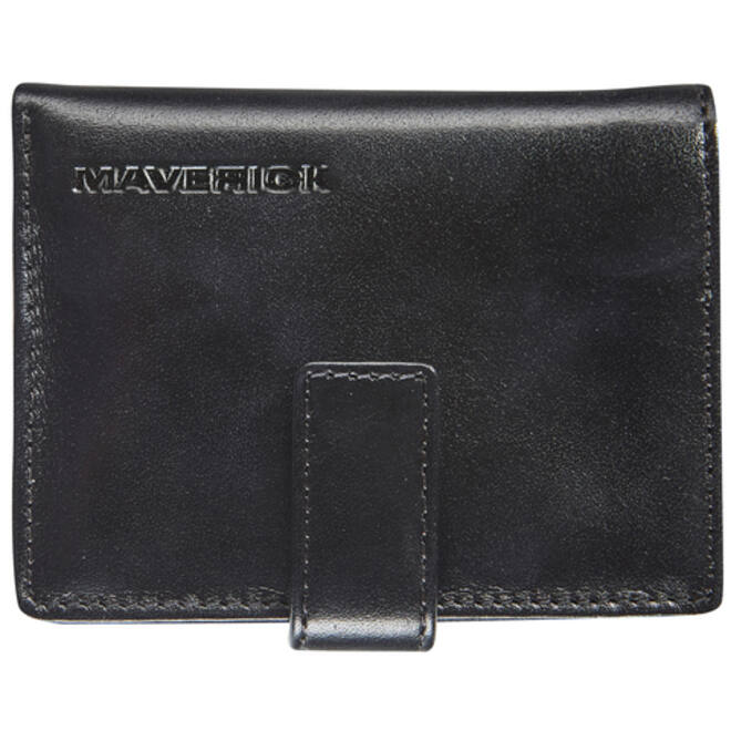 Kaarthouder Maverick All Black super compact RFID leer zwart