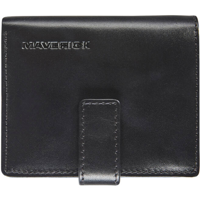 Kaarthouder Maverick All Black compact RFID leer zwart
