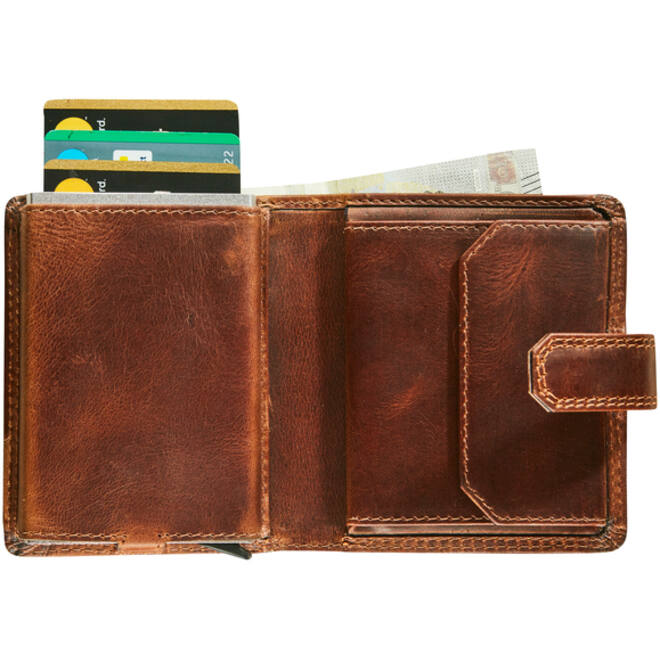 Kaarthouder Maverick The Original compact RFID leer bruin